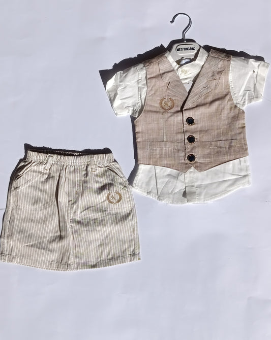 Boys dress Top+ T shirt + Shorts, 100% cotton